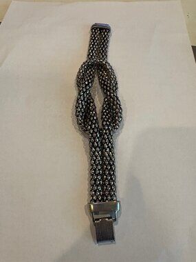 Vintage Silver Tone Multi-Strand Knot Bracelet
